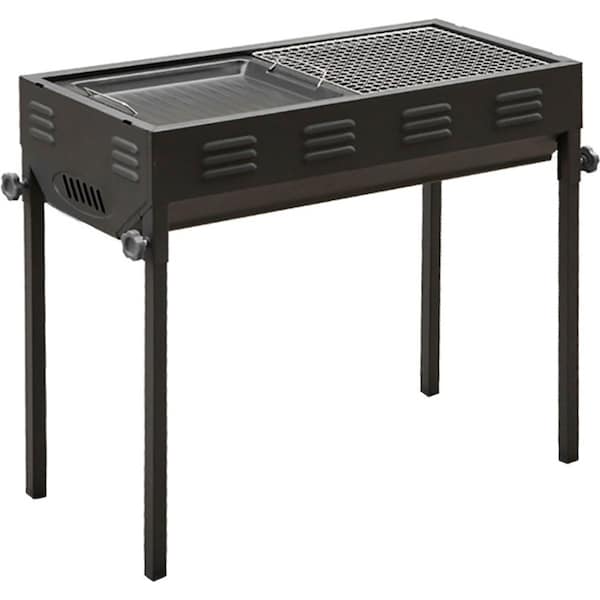 SOGA 66cm Portable Folding Thick Box-Type Charcoal Grill for Outdoor BBQ Camping