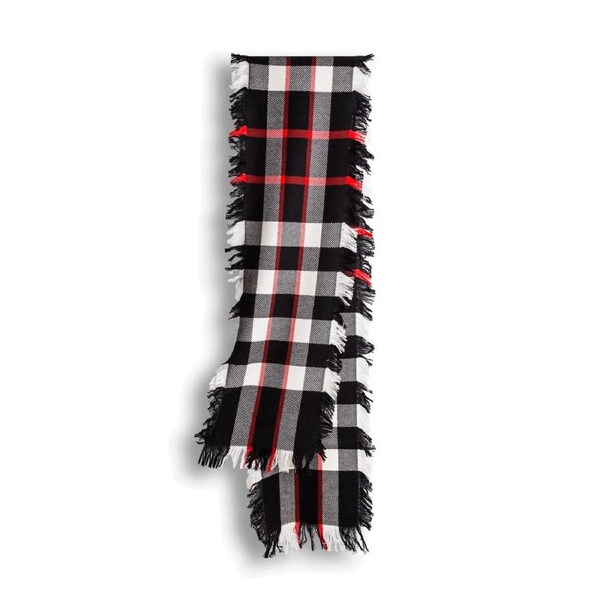 Ugg Fringed Check Wool Scarf Ozwear Ugg