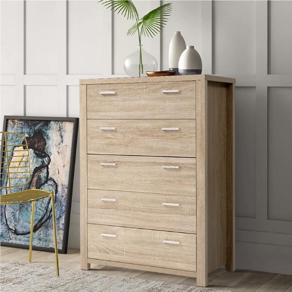 Artiss 5 Chest of Drawers Tallboy - MAXI Pine