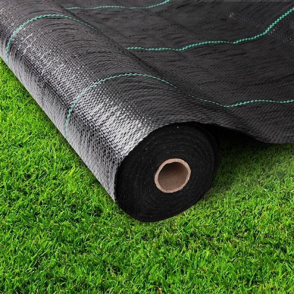 InstaHut 0.915x 200m Weedmat Weed Control Mat Matting Woven Fabric Plants