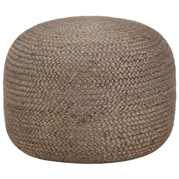 Handmade Pouffe Light Grey 45x30 cm Jute vidaXL