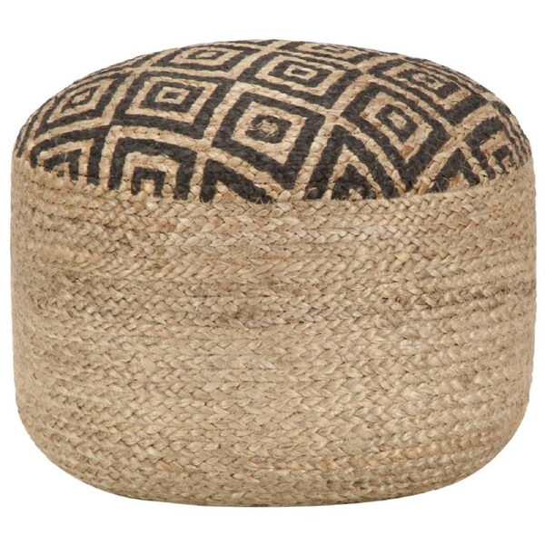 Handmade Pouffe Black 45x30 cm Jute vidaXL