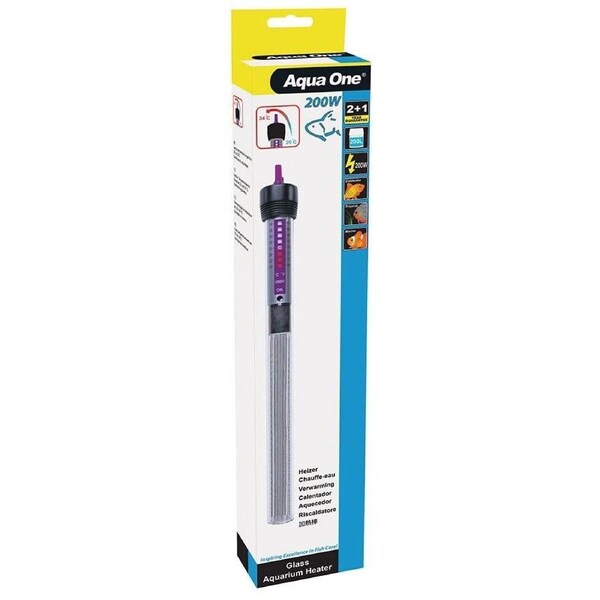Aqua One Heater 200W Glass Heater 30Cm 11306
