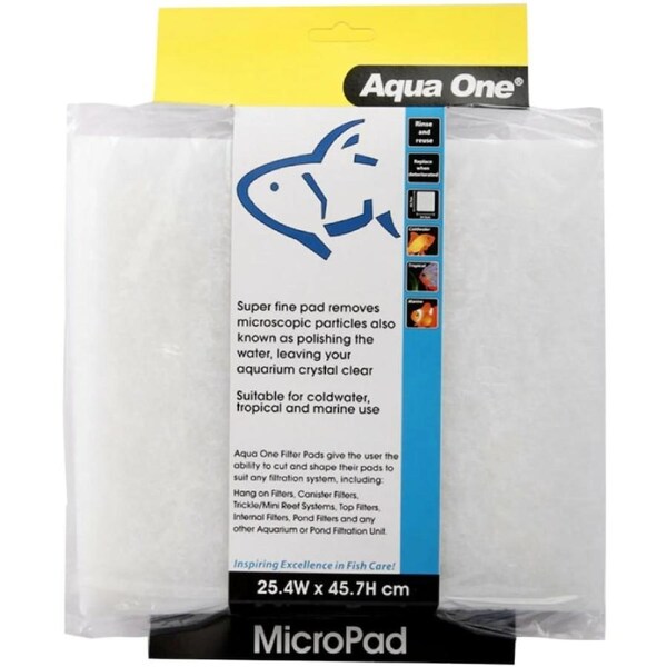 Aqua One Micropad 25.4W X 45.7H 10447 Cut To Size Filter Pad Micro