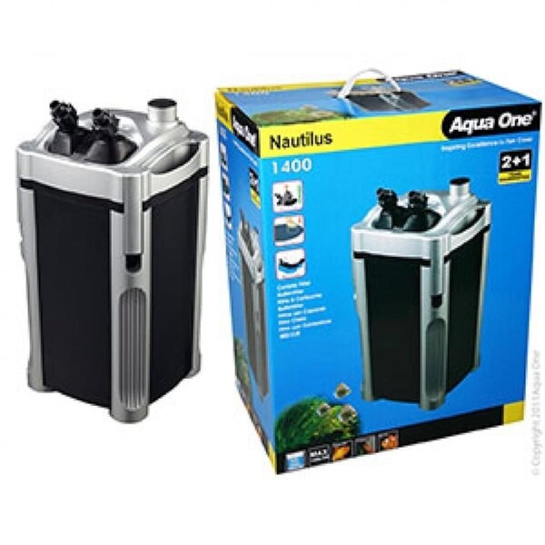 Aqua One Nautilus 1400 External Canister Filter 1400L/H Includes Media 94114