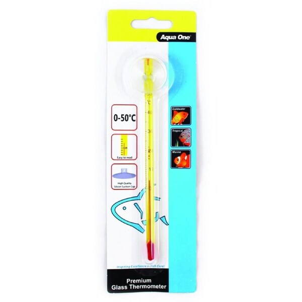 Aqua One Glass Thermometer Tall 10309