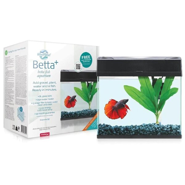 Blue Planet Betta+ Plus Led Aquarium 8L Setup Heater