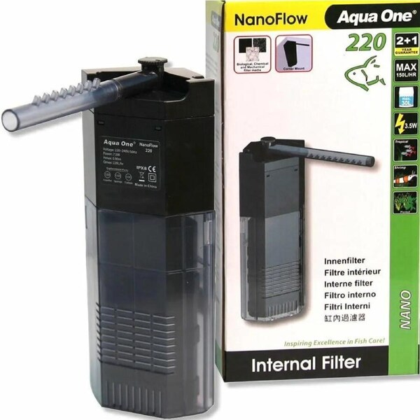 Aqua One Nanoflow 220 Internal Filter 11340 220L/H Nano Flow
