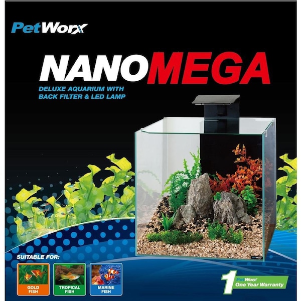 Petworx Nano Mega Aquarium 90L Filter & Lighting