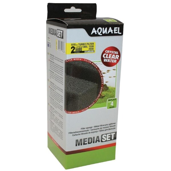 Aquael Sponge For Turbo Filter 1000/1500/2000 2Pk