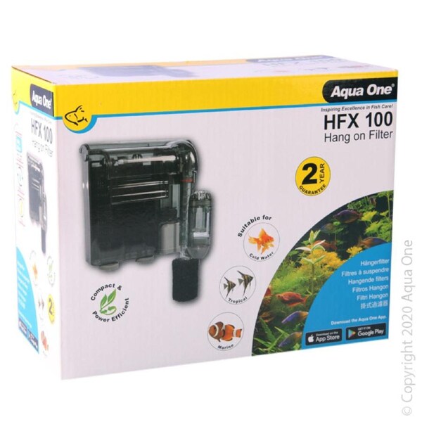 Aqua One HFX 100 Hang On Filter 350L/H 29016