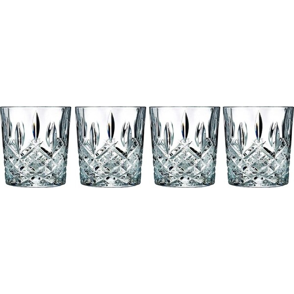 Marquis by Waterford Markham Crystalline Old Fashion Whiskey Tumbler Set of 4