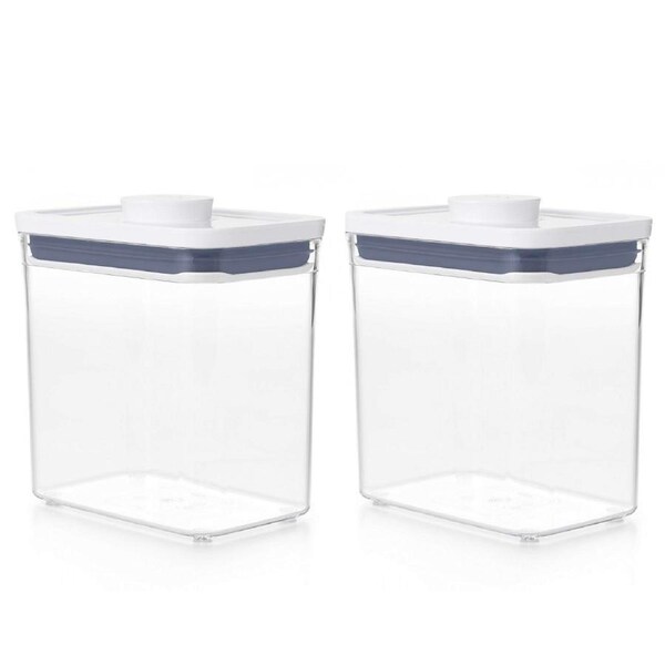 OXO Good Grips Pop 2.0 Rectangle Short Container 1.6L - Set of 2