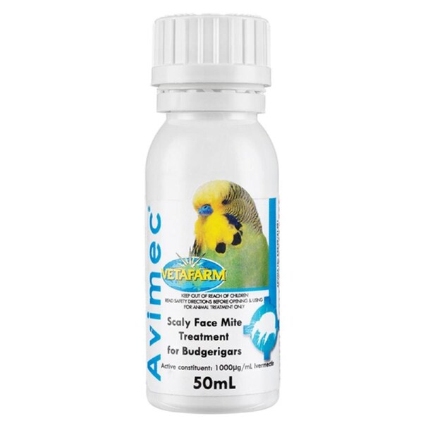 Vetafarm Avimec Budgie Scaly Face Mite Treatment Bird 50ml