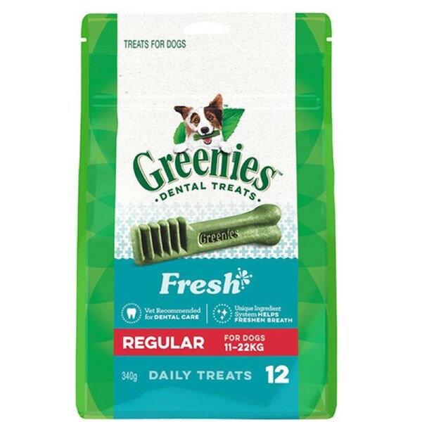 Greenies Fresh Mint Regular Dogs Dental Treats 11-22kg 340g
