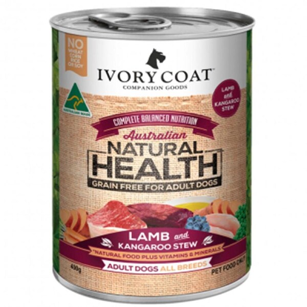 Ivory Coat Dog Adult Lamb & Kangaroo Stew 400g Cans x 12