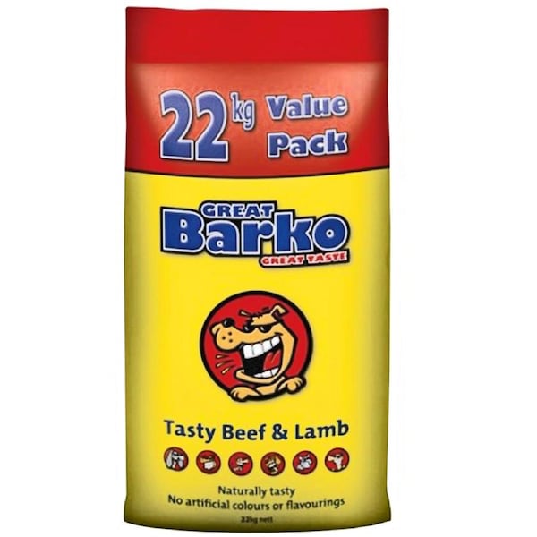 Laucke Mills Great Barko Tasty Beef & Lamb Dog Food 22kg