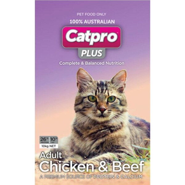 Catpro Plus Adult High Protein Chicken and Beef Dry Cat Food 10kg