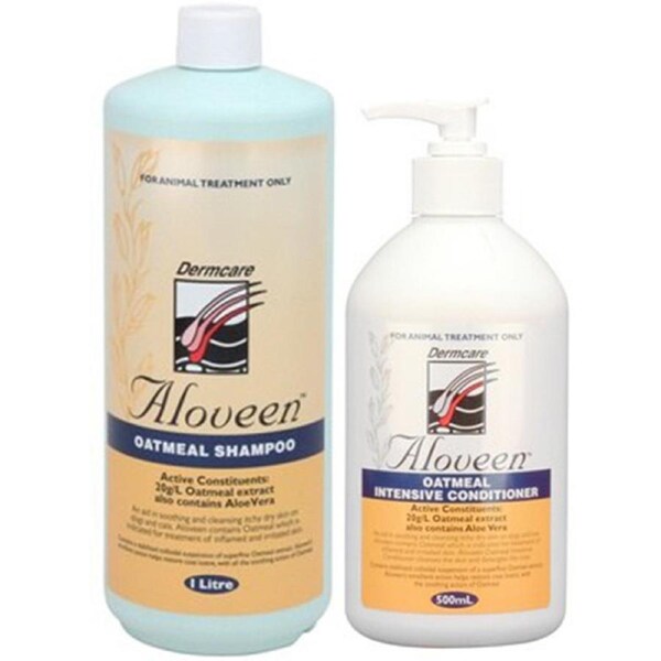 Aloveen Oatmeal Dermcare Sensitive Skin Dog/Cat Shampoo 1L + Conditioner 500ml