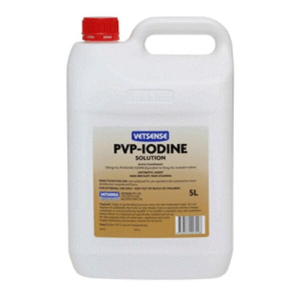Vetsense PVP Iodine Surgical Scrub Anti-Septic 100mg/ml 10% 5L