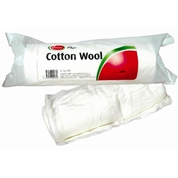 Value Plus Soft Absorbent Cotton Wool Roll 375g