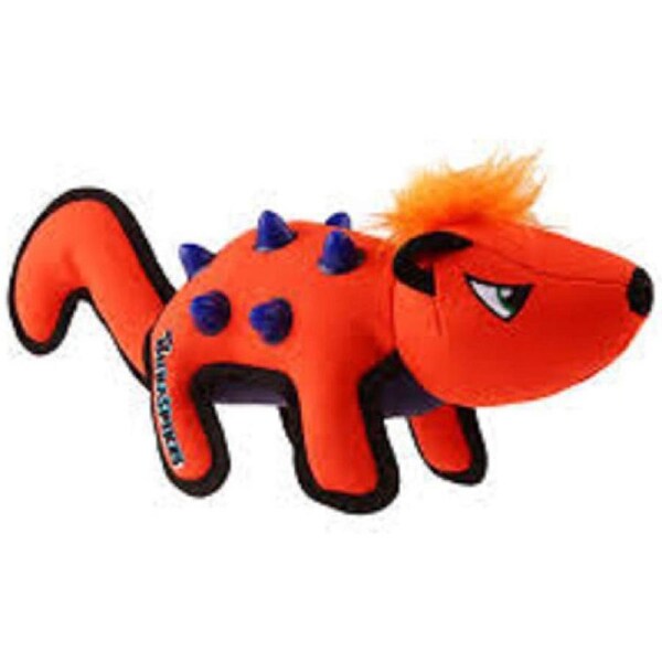 Gigwi Duraspikes Durable Racoon Orange Dog Toy (OB*)