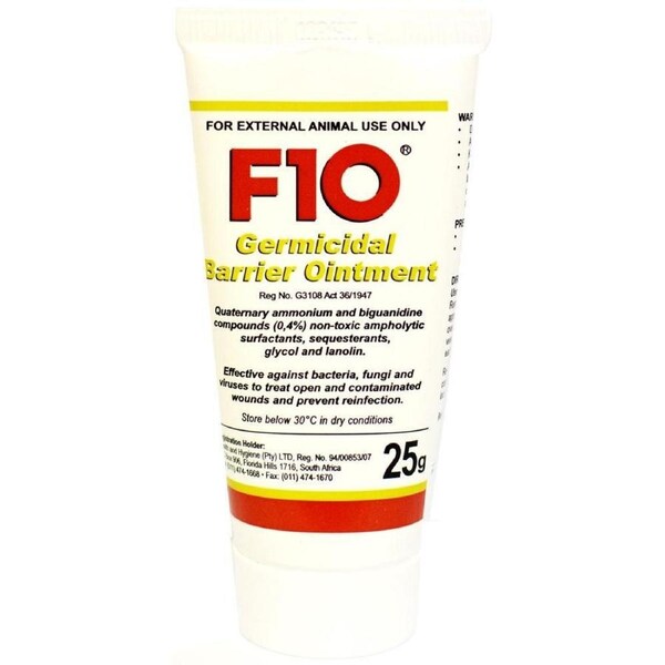 F10 Germicidal Barrier Ointment Dogs Cats & Horses Treatment 25g