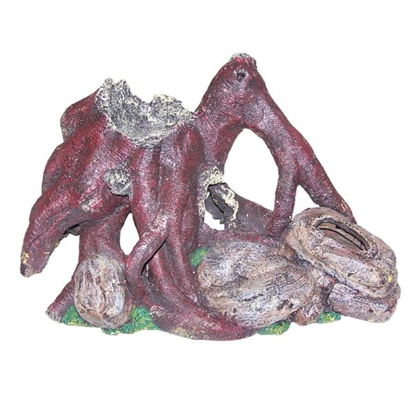 Urs Ornament Rocky Bowl w/ Tree Root Reptile Accessory