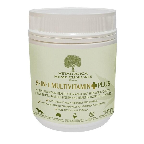 Vetalogica Hemp Clinicals 5 in 1 Multivitamin Plus Dog Supplement 300g