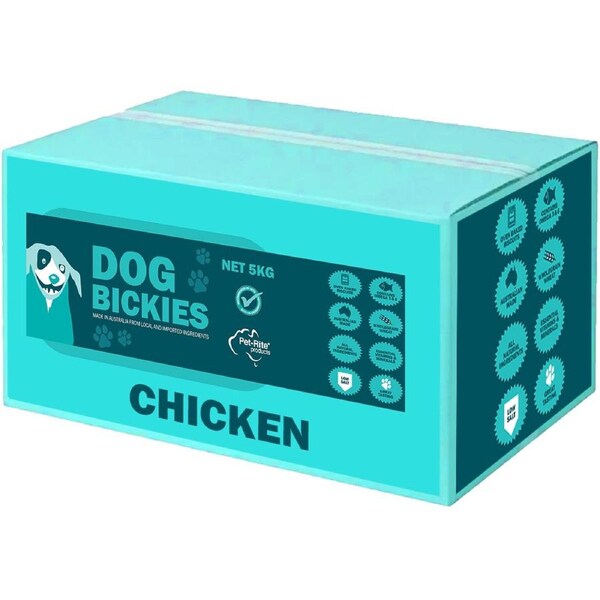 Pet-Rite Dog Bickies Biscuit Treats for Dogs Chicken 5kg