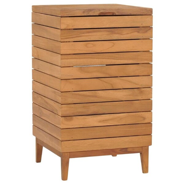 Laundry Basket 40x40x70 cm Solid Teak Wood vidaXL