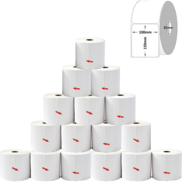 16x Thermal Direct Labels Roll 100 x 150mm Label Printer Parcel Startrack Zebra Shipping Bulk Self Adhesive