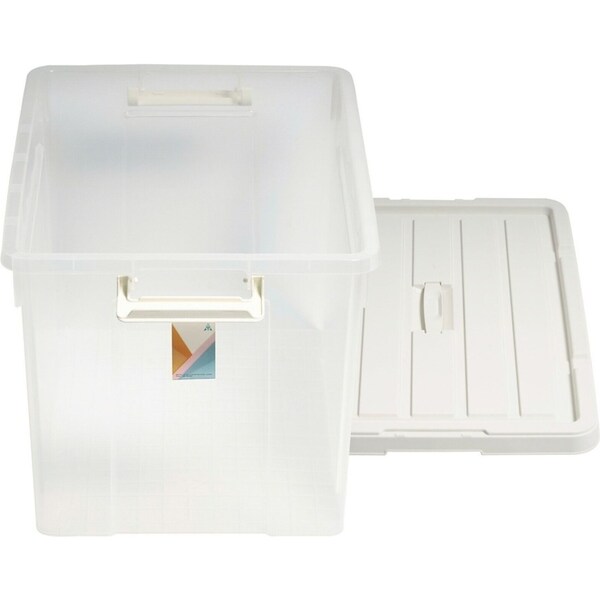 2x HeavyDuty Clip Lock Storage Box Container Plastic Tub Bin Organiser XXL Large