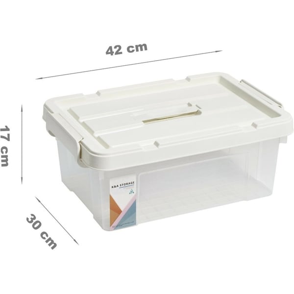 5x Heavy Duty Clip Lock Storage Box Container Plastic Tub Bin Home Organiser XS