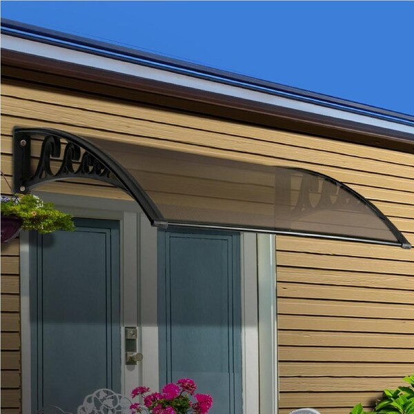 Instahut Window Door Awning 1mx6m - Brown