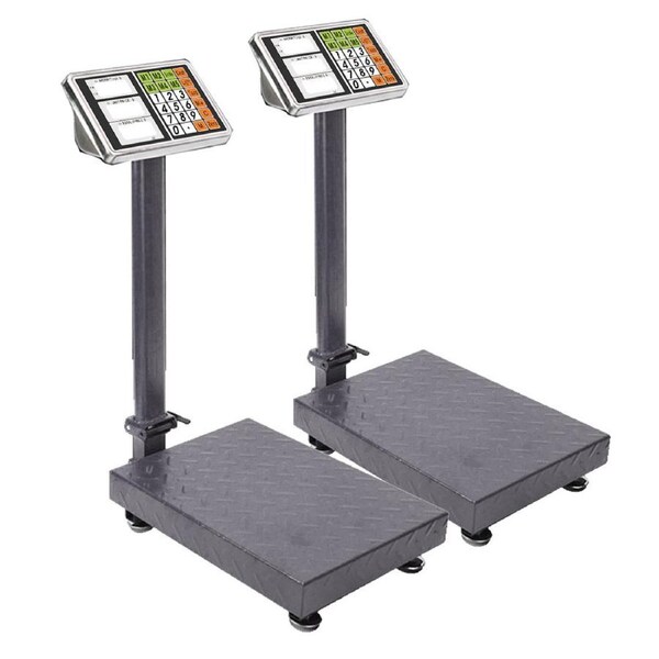 SOGA 2X Electronic Digital Platform Scale Computing Postal Weight Black 150kg