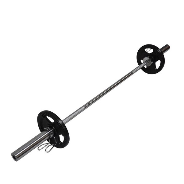 19KG Weight Set 150cm Olympic Barbell Bar 10KG Weight Plate FREE Spring Collar