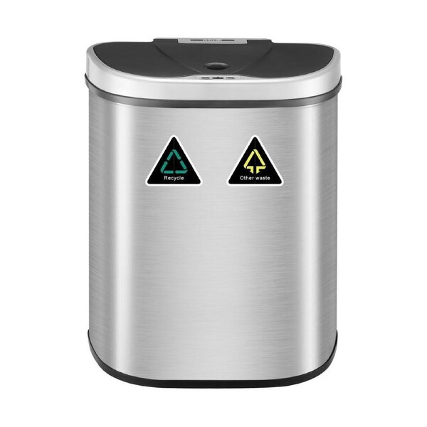 70L Sensor Rubbish Bin Dustbin Recycling Waste Garbage Motion Dual Kitchen Trash Can Auto Household Stepbin