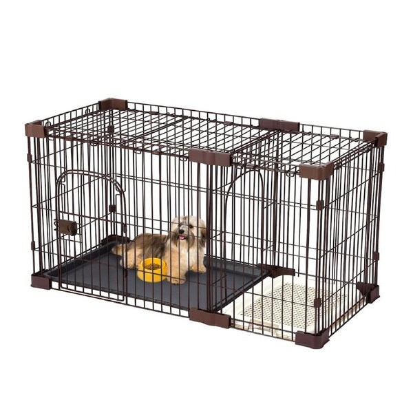 Dog Cage Cat Crate Doggy Kennel Puppy Playpen Enclosure Pet House Home Toilet Tray Wired L
