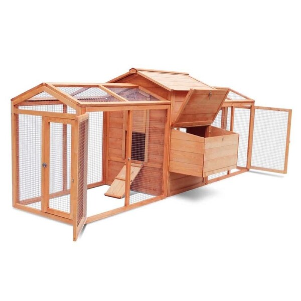 Chicken Run Coop Chook Bird Cage Pen Shelter Wood House Rabbit Hutch Bunny Pet Enclosure Outdoor
