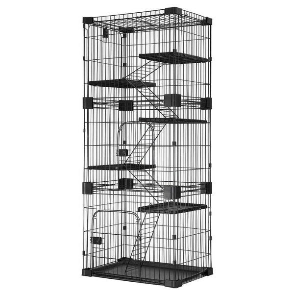 Large Cat Cage House Pet Crate Rabbit Bunny Hutch Ferret Kennel Playpen Home Wired 5 Tiers