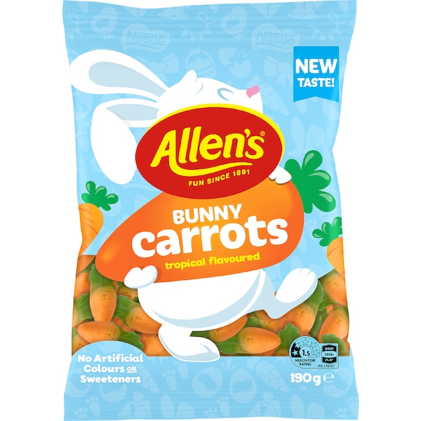 Allen's Bunny Carrots Fruity Flavoured 190g