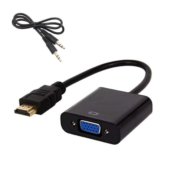 HDMI Male to VGA Female 1080p Adapter Video Cable Converter Audio Support