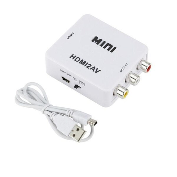 1080P HDMI to RCA AV CVBS 3RCA L/R HD Video Composite Converter Adapter Box