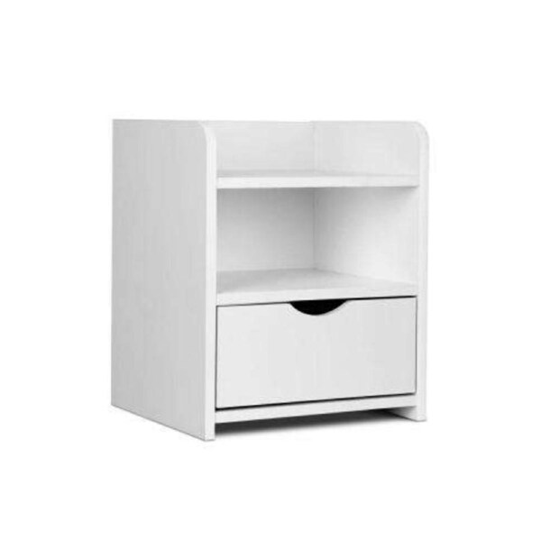 Bedside Table Drawer - White