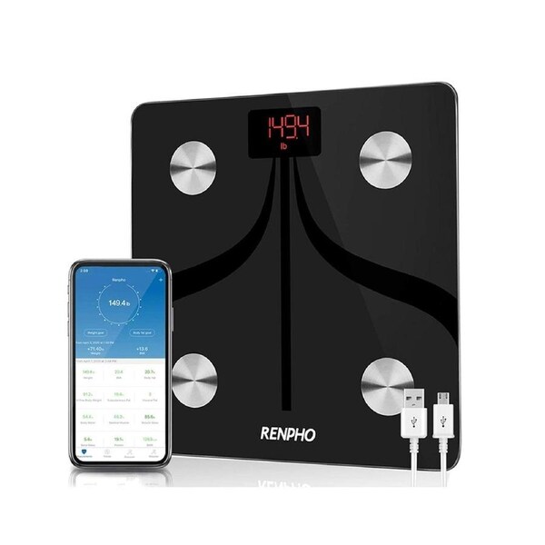 RENPHO Body Fat Scale Weight Bathroom Smart Digital Bluetooth USB Rechargeable