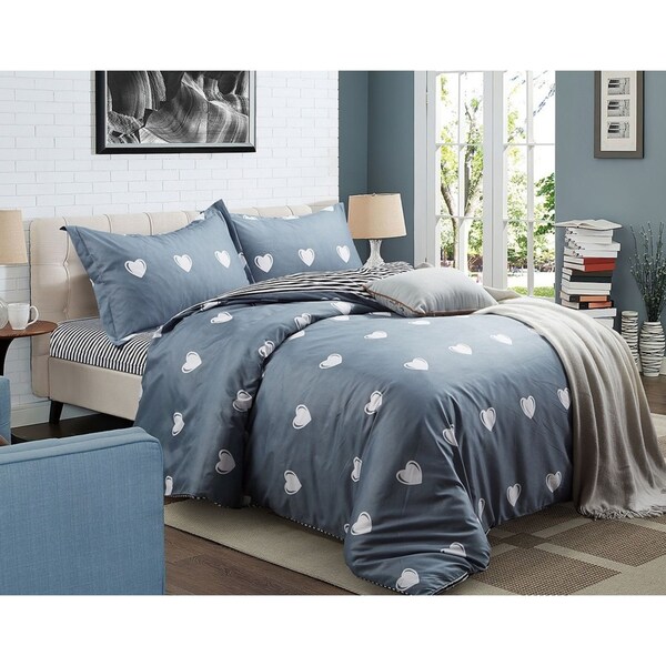 Artistic Queen Size Quilt/Doona/Duvet Cover Set M414 Grey
