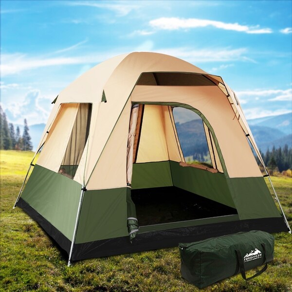 4 Person Weisshorn Camping Tent Brown