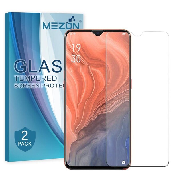 [2 Pack] OPPO Find X2 Lite Tempered Glass 9H HD Crystal Clear Premium Screen Protector by MEZON – Case Friendly, Shock Absorption (Find X2 Lite, 9H)