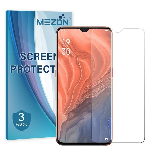 [3 Pack] OPPO A91 Ultra Clear Screen Protector Film by MEZON – Case Friendly, Shock Absorption (A91, Clear)